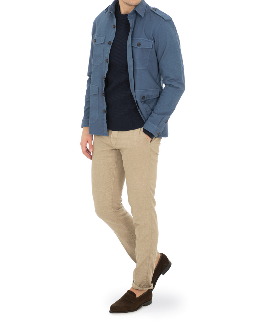 Herre | Skjorter | Hackett | Four Pocket Overshirt Blue