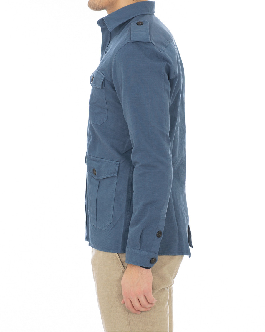 Herre | Skjorter | Hackett | Four Pocket Overshirt Blue