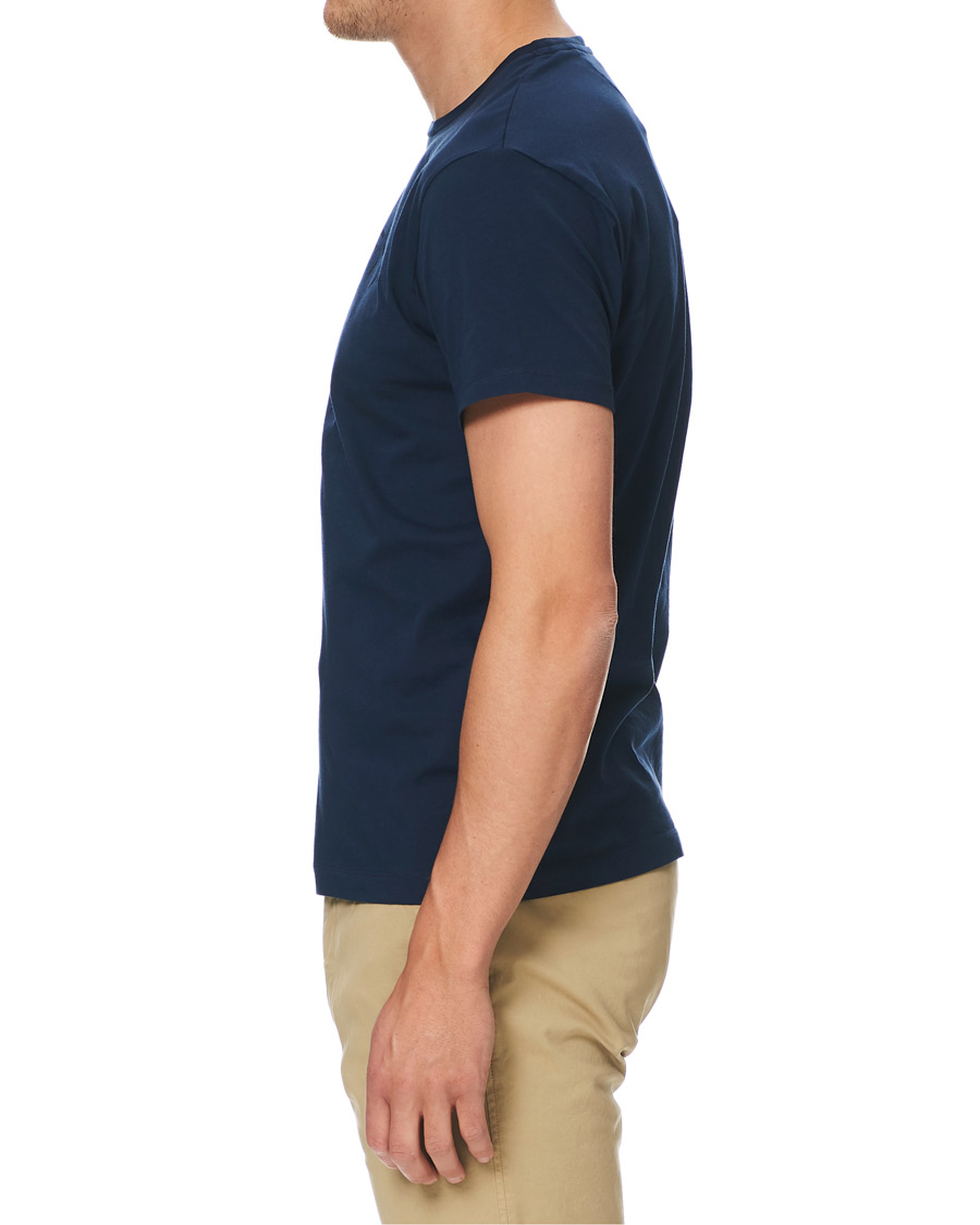 Herre | T-Shirts | Hackett | Logo Crew Neck Tee Navy