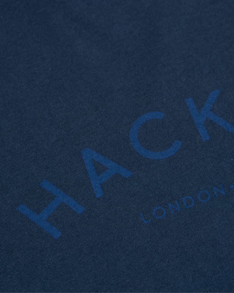 Herre | T-Shirts | Hackett | Logo Crew Neck Tee Navy