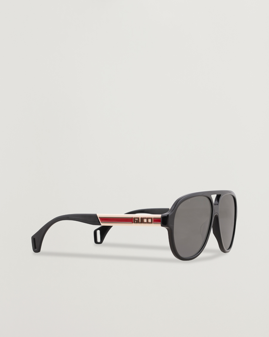 Herre | Gucci GG0463S Sunglasses Black/White/Grey | Gucci | GG0463S Sunglasses Black/White/Grey