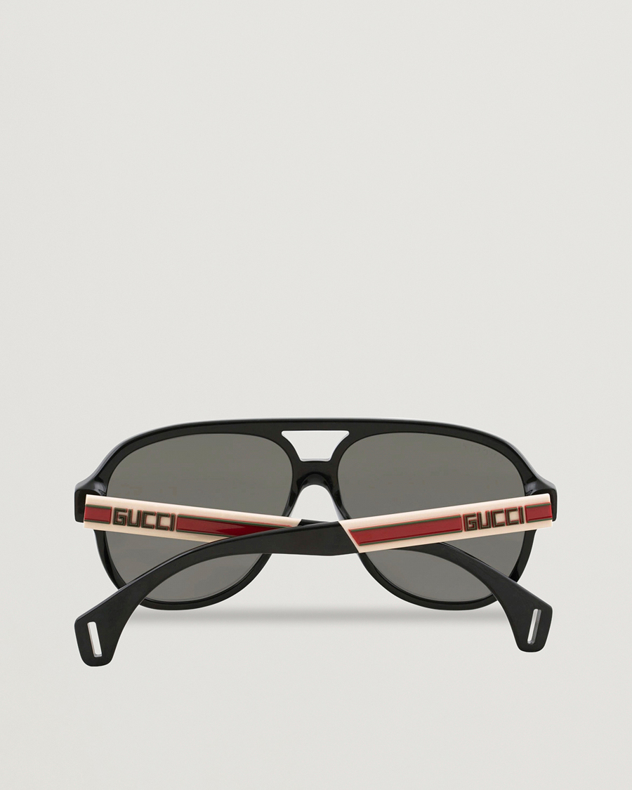 Herre | Gucci GG0463S Sunglasses Black/White/Grey | Gucci | GG0463S Sunglasses Black/White/Grey
