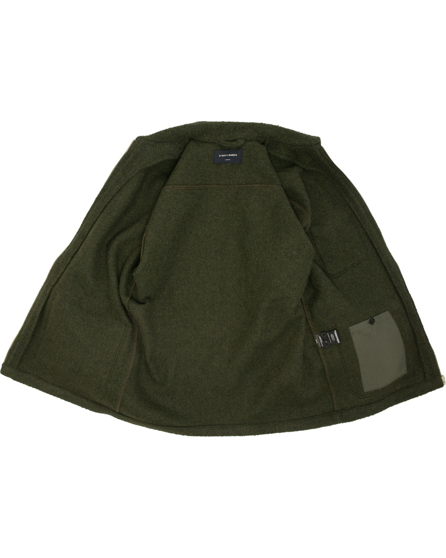 Herre | Jakker | A Day's March | Zip Up Teddy Olive