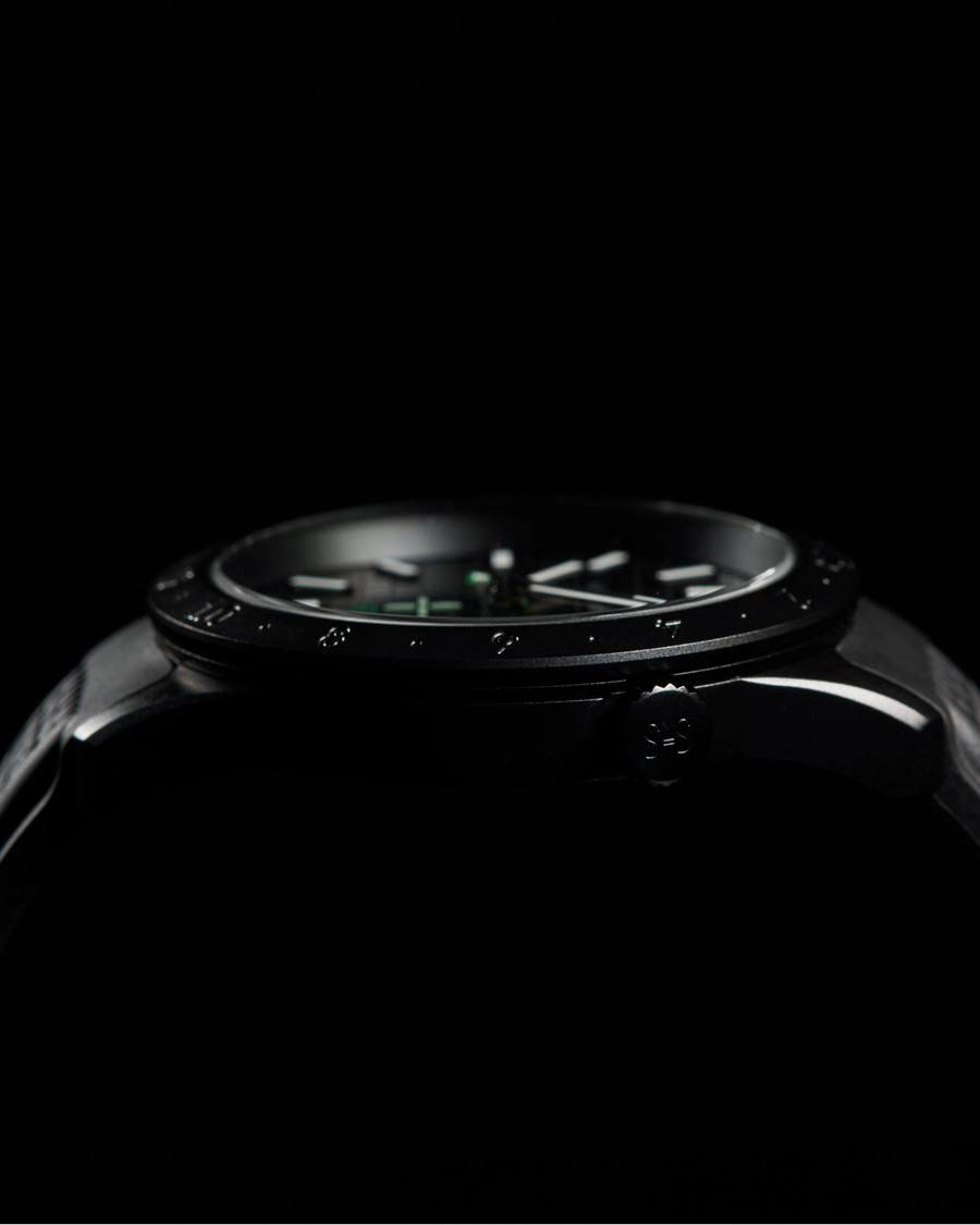 Herre | Sjöö Sandström Royal Steel Worldtimer LEET Black with Rubber 41mm | Sjöö Sandström | Royal Steel Worldtimer LEET Black with Rubber 41mm