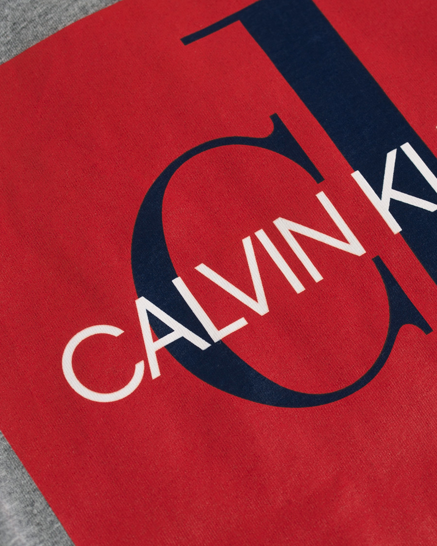 Herre | T-Shirts | Calvin Klein Jeans | Monogram Box Logo Tee Grey Heather