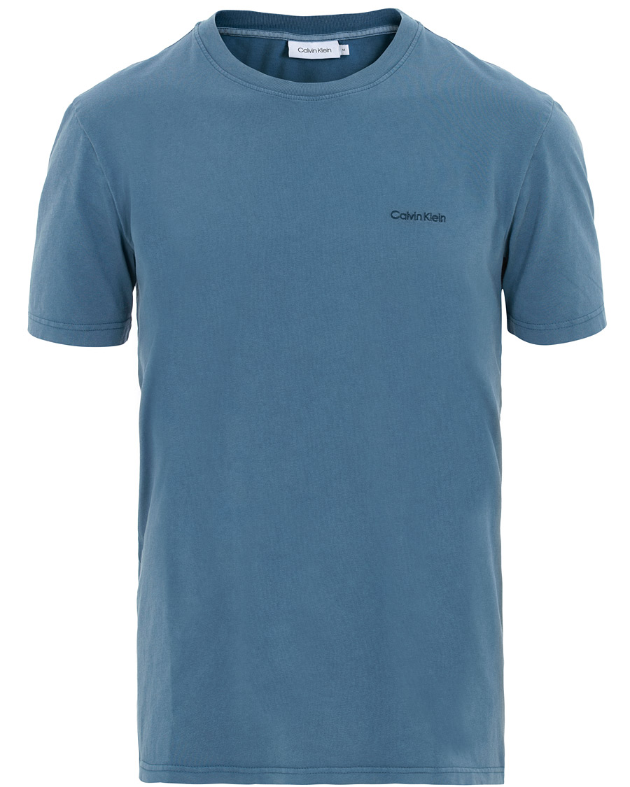 Herre | T-Shirts | Calvin Klein | Garment Dyed Tee Denim Blue