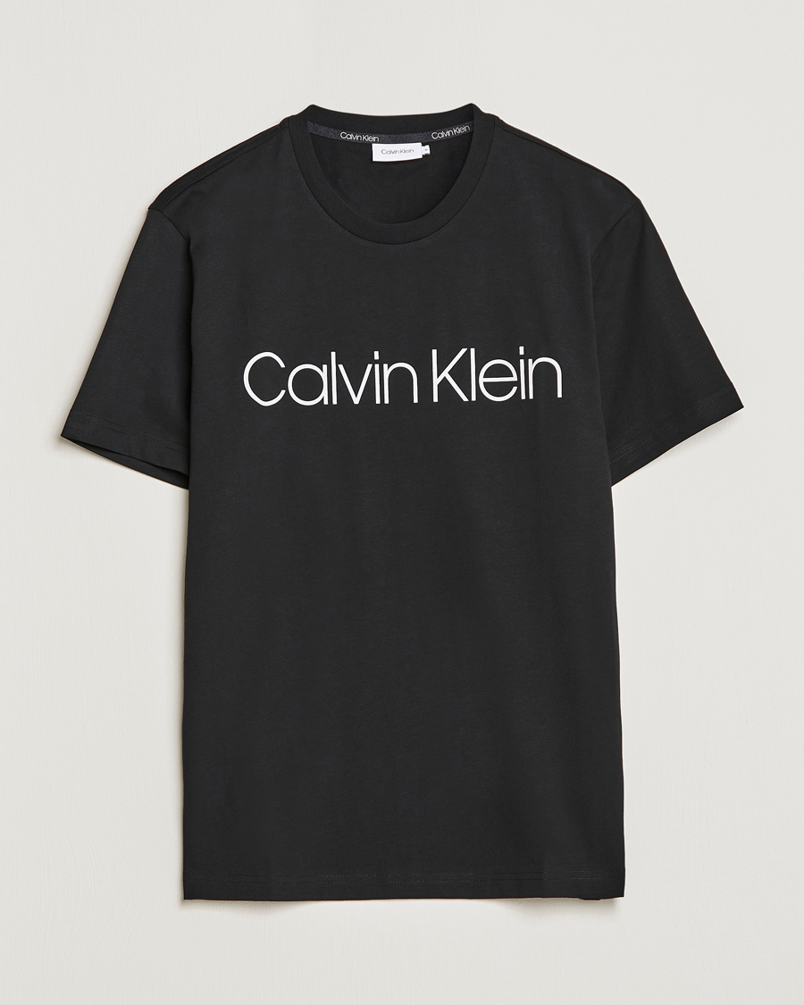 Herre | T-Shirts | Calvin Klein | Front Logo Tee Black