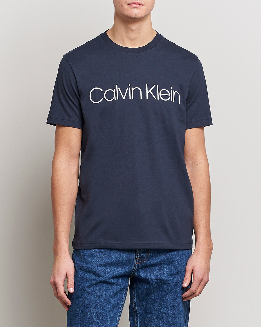 Herre | Kortærmede t-shirts | Calvin Klein | Front Logo Tee Navy