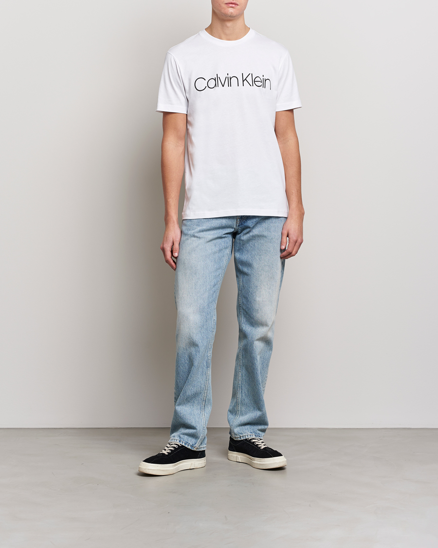 Herre | T-Shirts | Calvin Klein | Front Logo Tee White