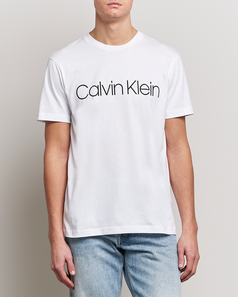 Herre | Udsalg tøj | Calvin Klein | Front Logo Tee White