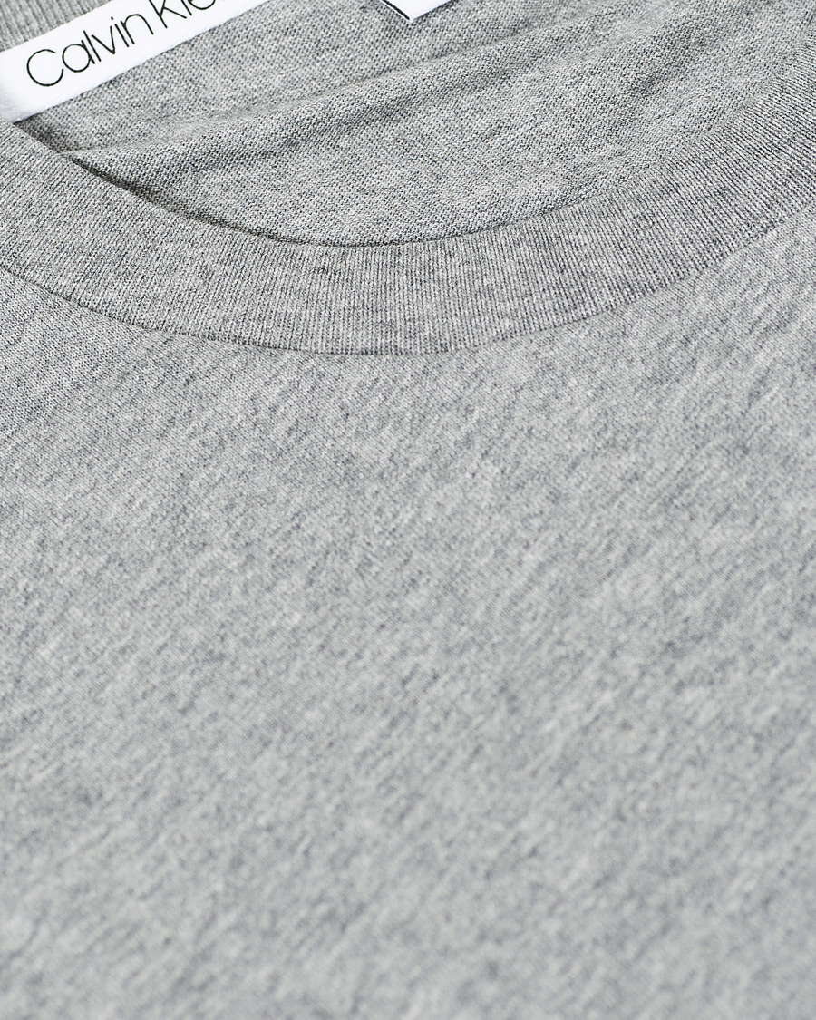 Herre | T-Shirts | Calvin Klein | Front Logo Tee Mid Grey Heather