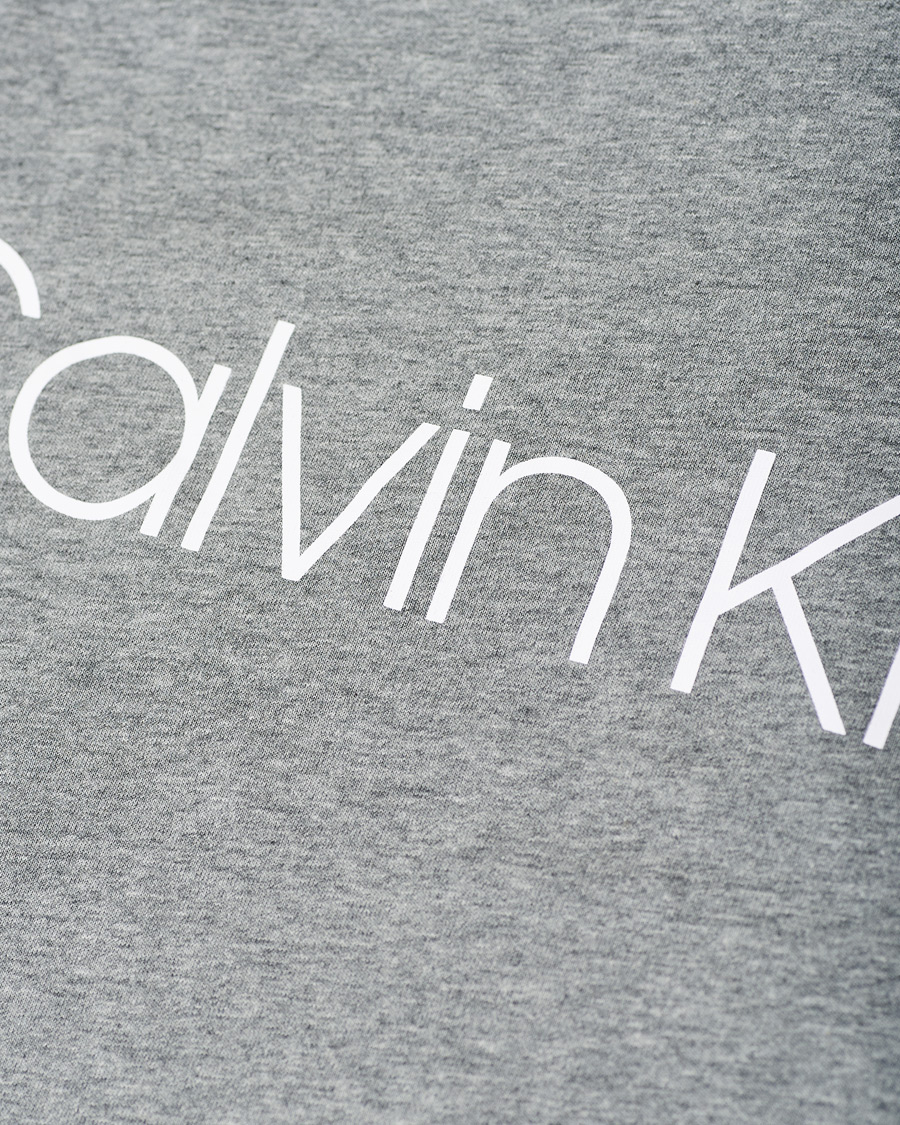 Herre | T-Shirts | Calvin Klein | Front Logo Tee Mid Grey Heather