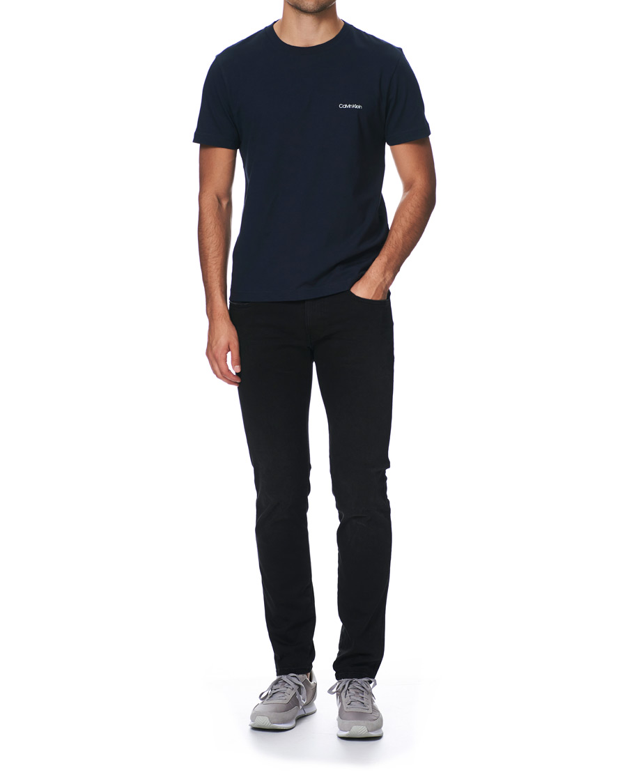 Herre | T-Shirts | Calvin Klein | Chest Logo Tee Navy