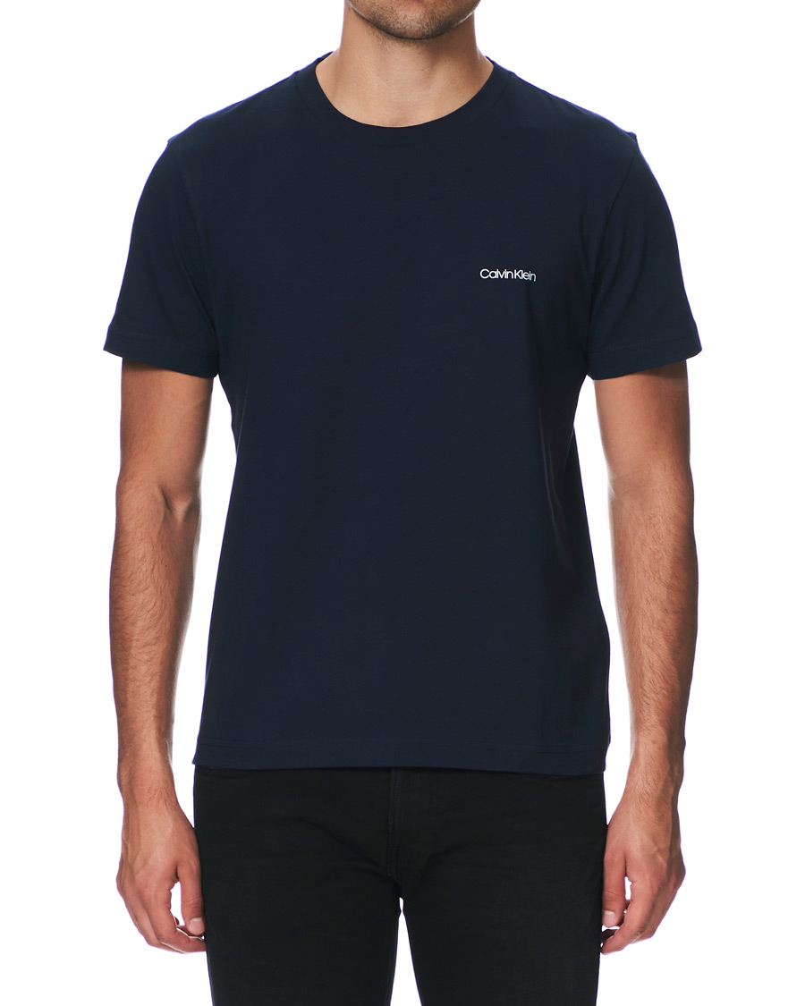 Herre | T-Shirts | Calvin Klein | Chest Logo Tee Navy