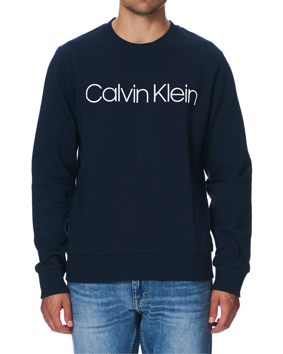 Herre | Calvin Klein | Calvin Klein | Front Logo Sweatshirt Navy