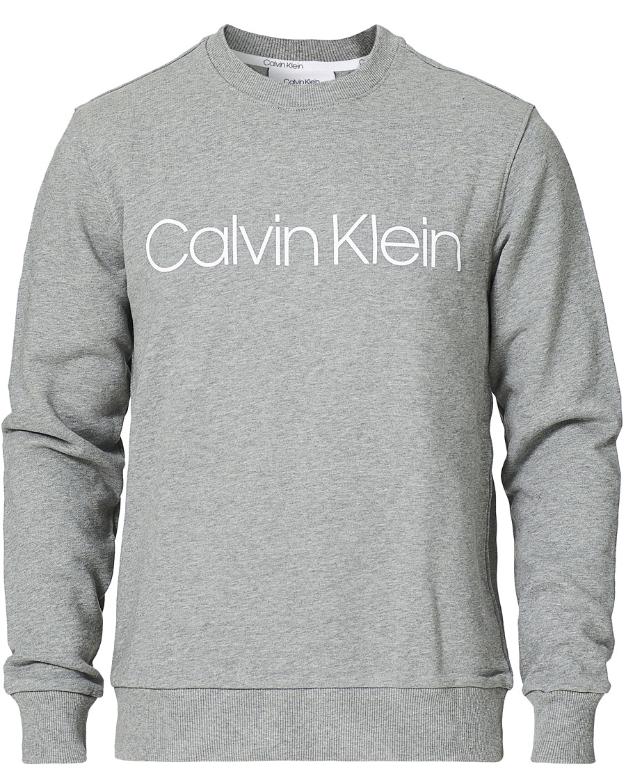 Herre | Trøjer | Calvin Klein | Front Logo Sweatshirt Mid Grey Heather
