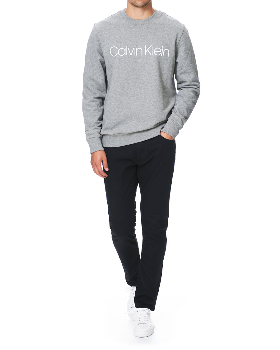 Herre | Trøjer | Calvin Klein | Front Logo Sweatshirt Mid Grey Heather