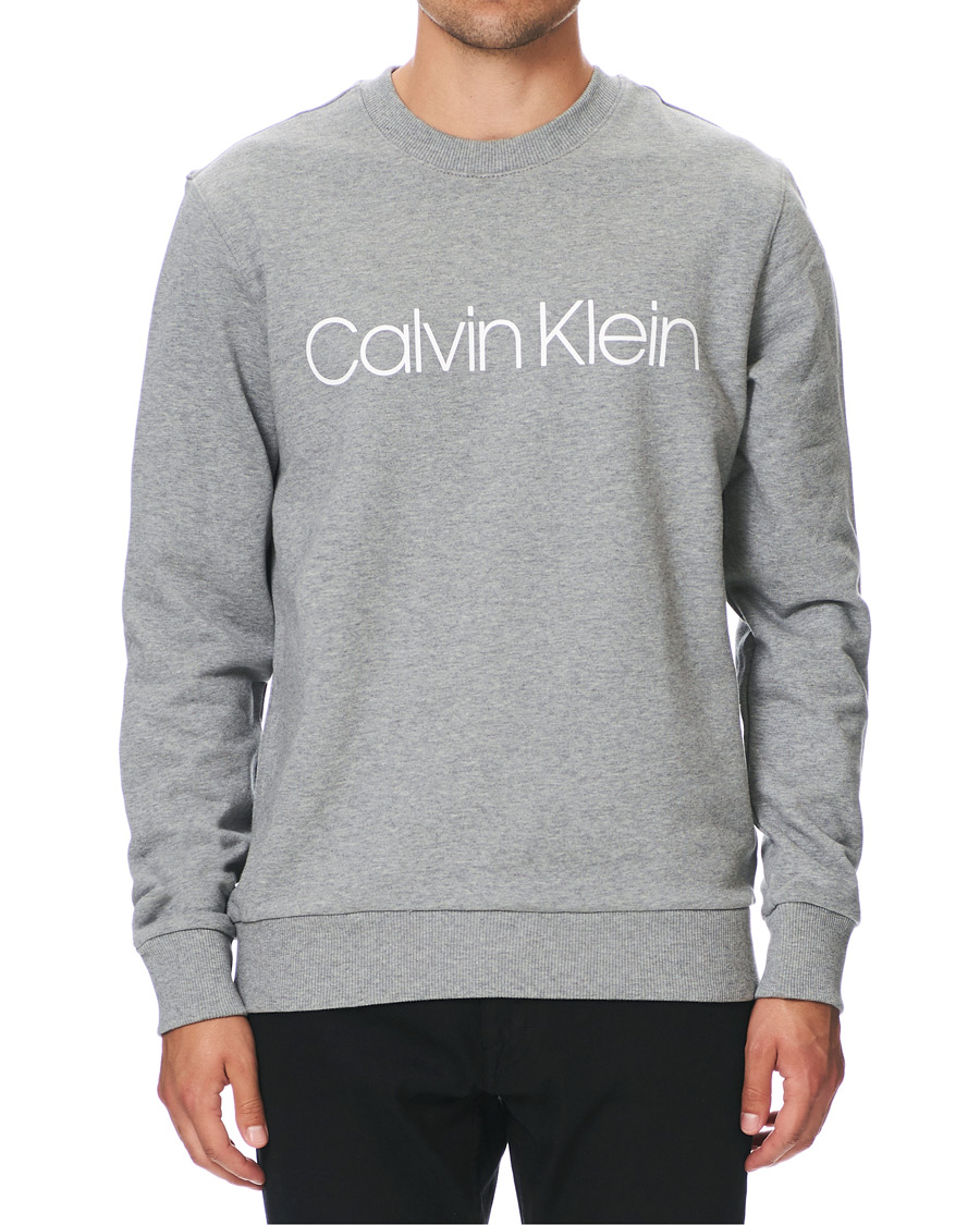 Herre | Trøjer | Calvin Klein | Front Logo Sweatshirt Mid Grey Heather