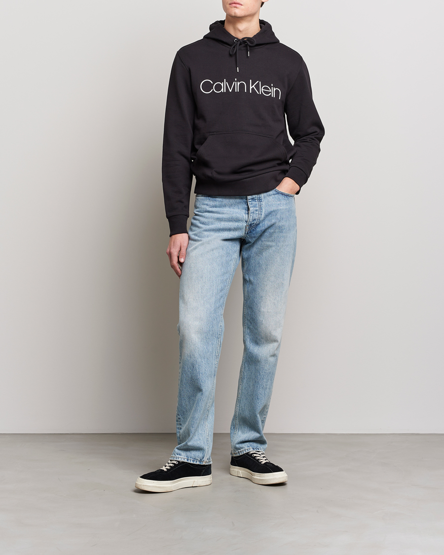 Herre | Trøjer | Calvin Klein | Front Logo Hoodie Black