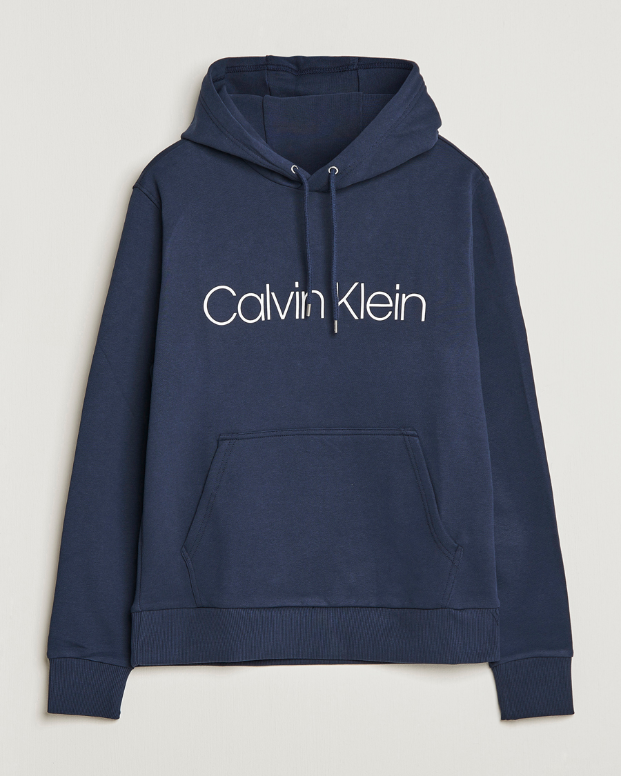 Herre | Trøjer | Calvin Klein | Front Logo Hoodie Navy