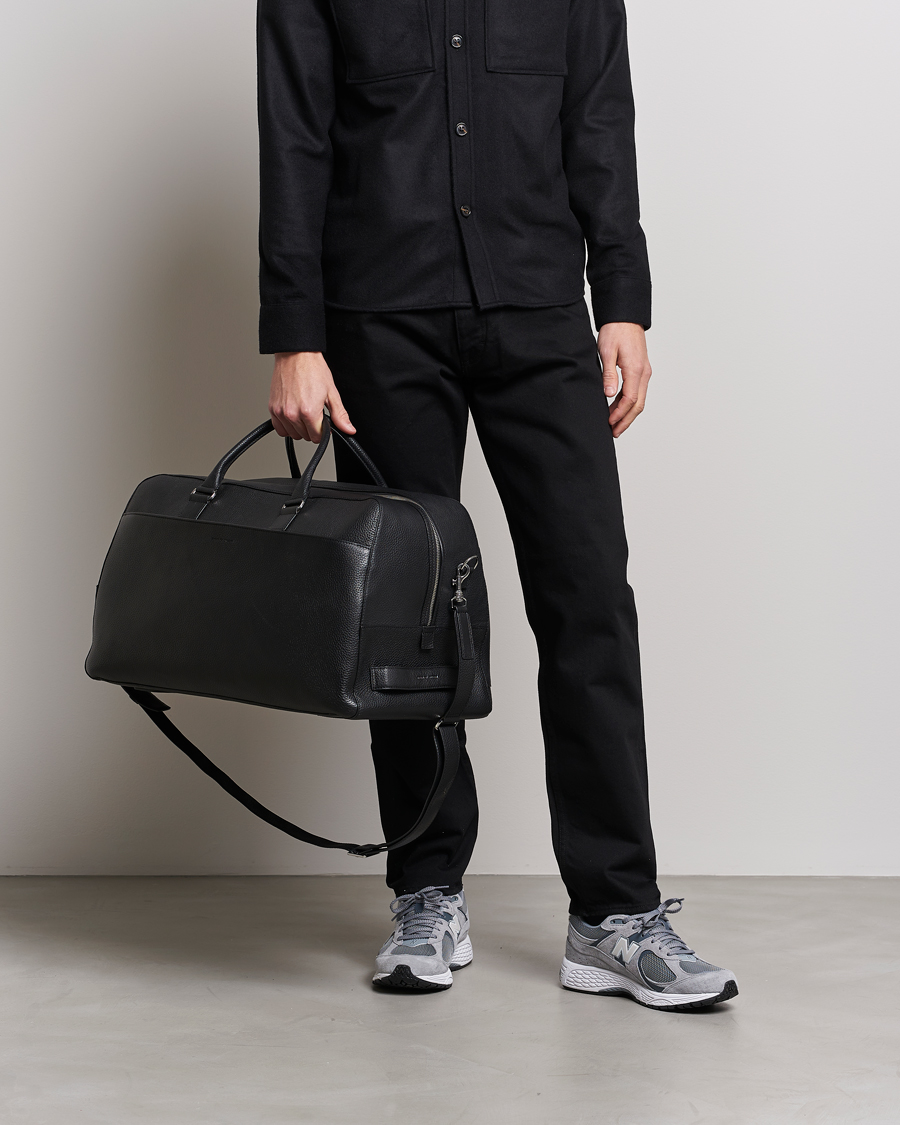 Herre | Tasker | Tiger of Sweden | Brome Grained Leather Weekendbag Black