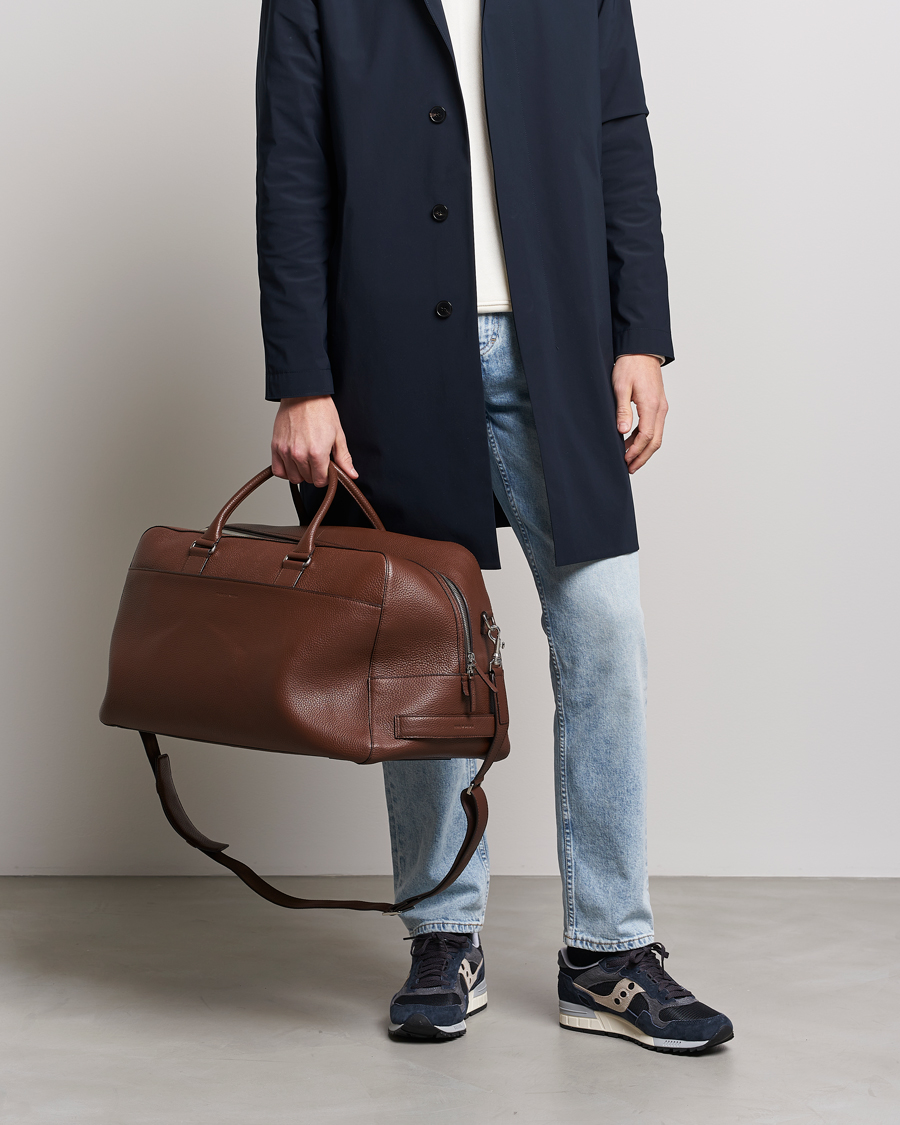 Herre | Tilbehør | Tiger of Sweden | Brome Grained Leather Weekendbag Brown