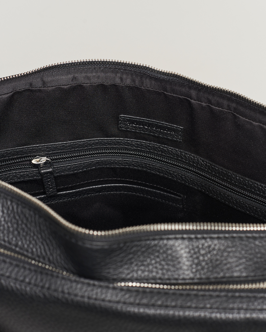 Herre | Tasker | Tiger of Sweden | Burin Grained Leather Breifcase Black