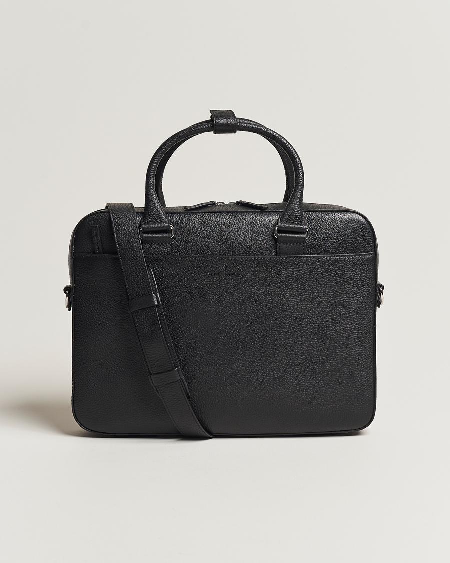 Herre | Tasker | Tiger of Sweden | Bosun Grained Leather Briefcase Black