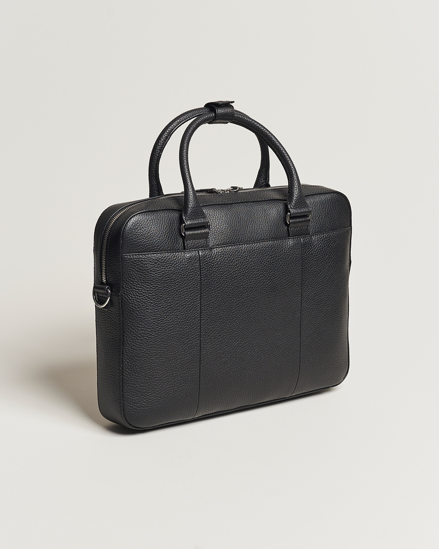 Herre | Tasker | Tiger of Sweden | Bosun Grained Leather Briefcase Black
