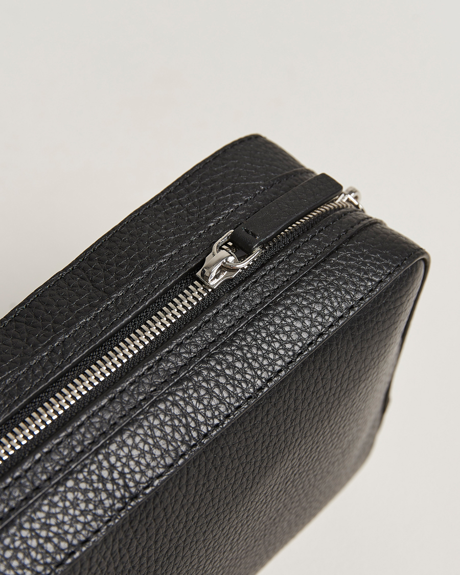 Herre | Tasker | Tiger of Sweden | Wes Grained Leather Toilet Bag Black