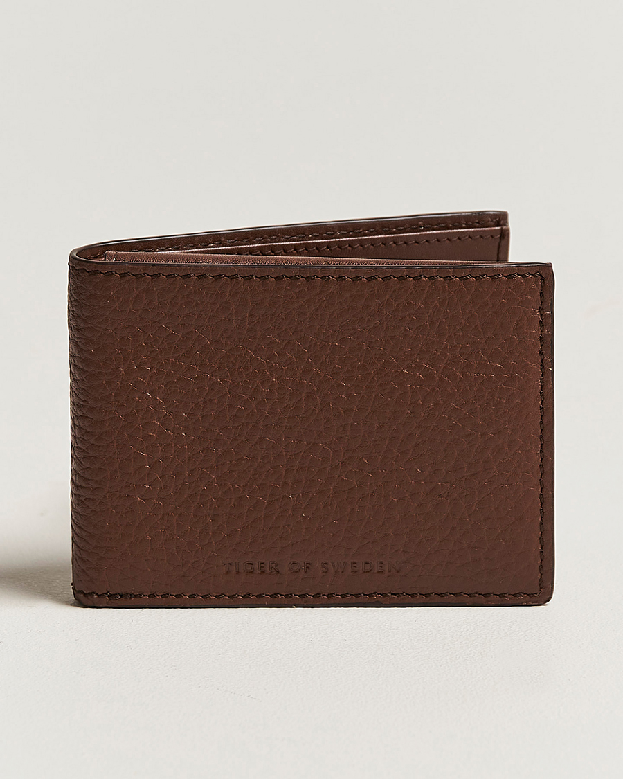 Herre | Punge | Tiger of Sweden | Wrene Grained Leather Wallet Brown