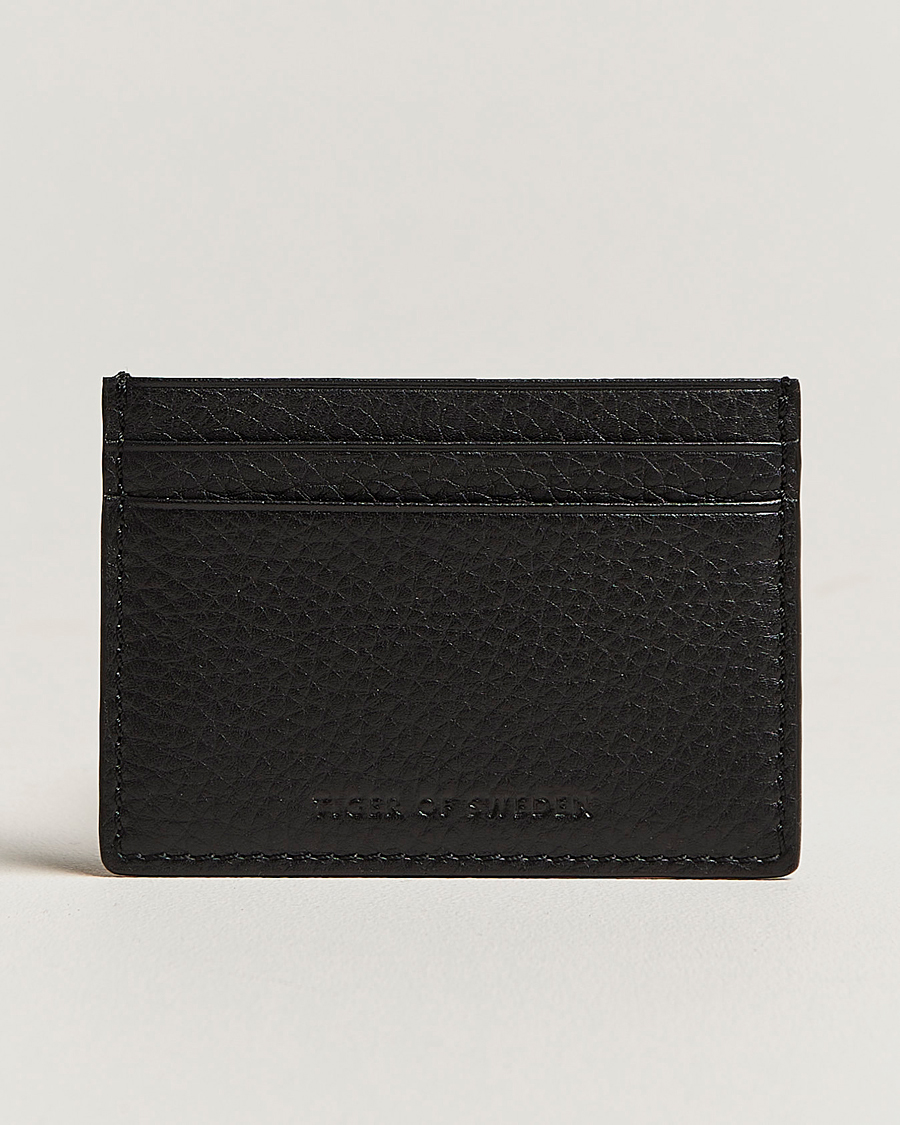 Herre | Punge | Tiger of Sweden | Wake Grained Leather Cardholder Black