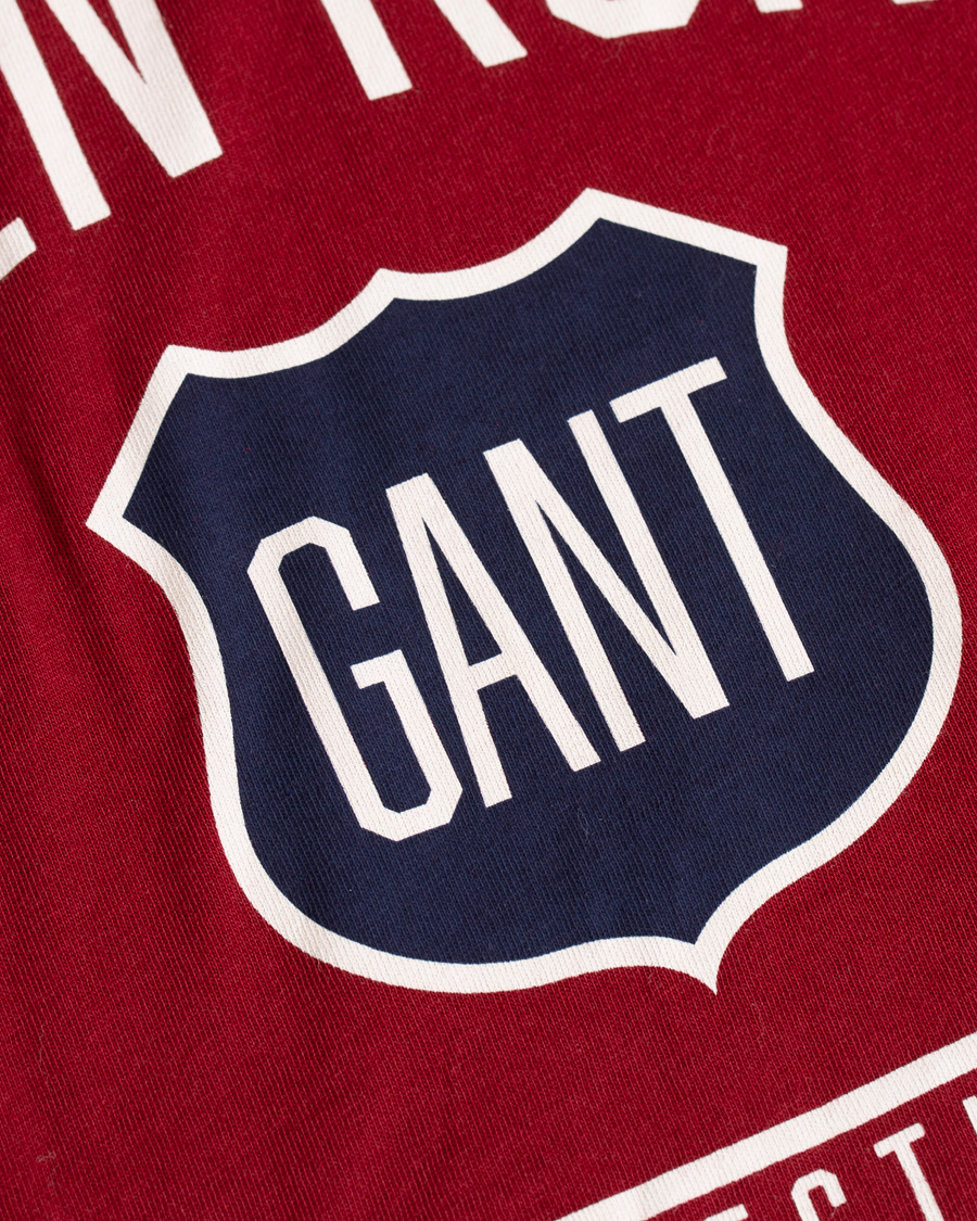 Herre | T-Shirts | GANT | Graphic Tee Mahogany Red