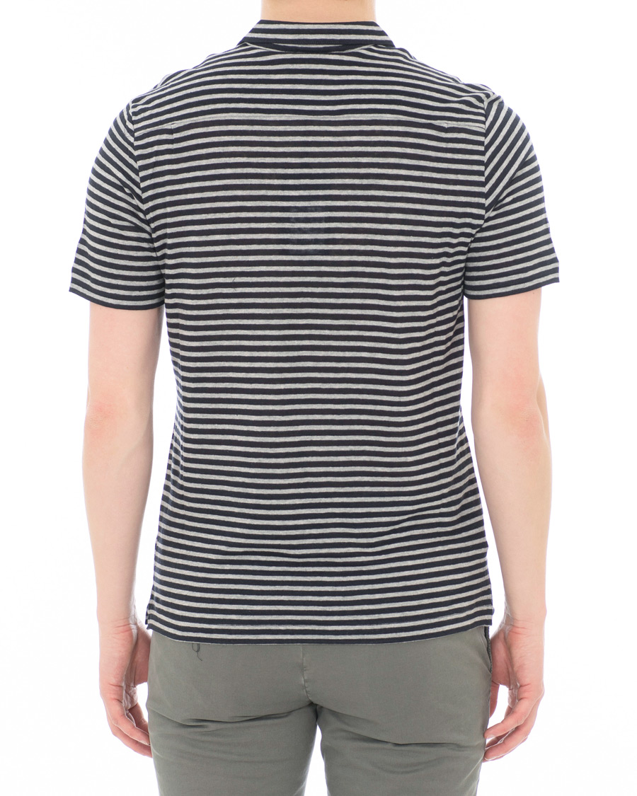 Herre | Polotrøjer | Oscar Jacobson | Cornelis Striped Short Sleeve Polo Blue/White