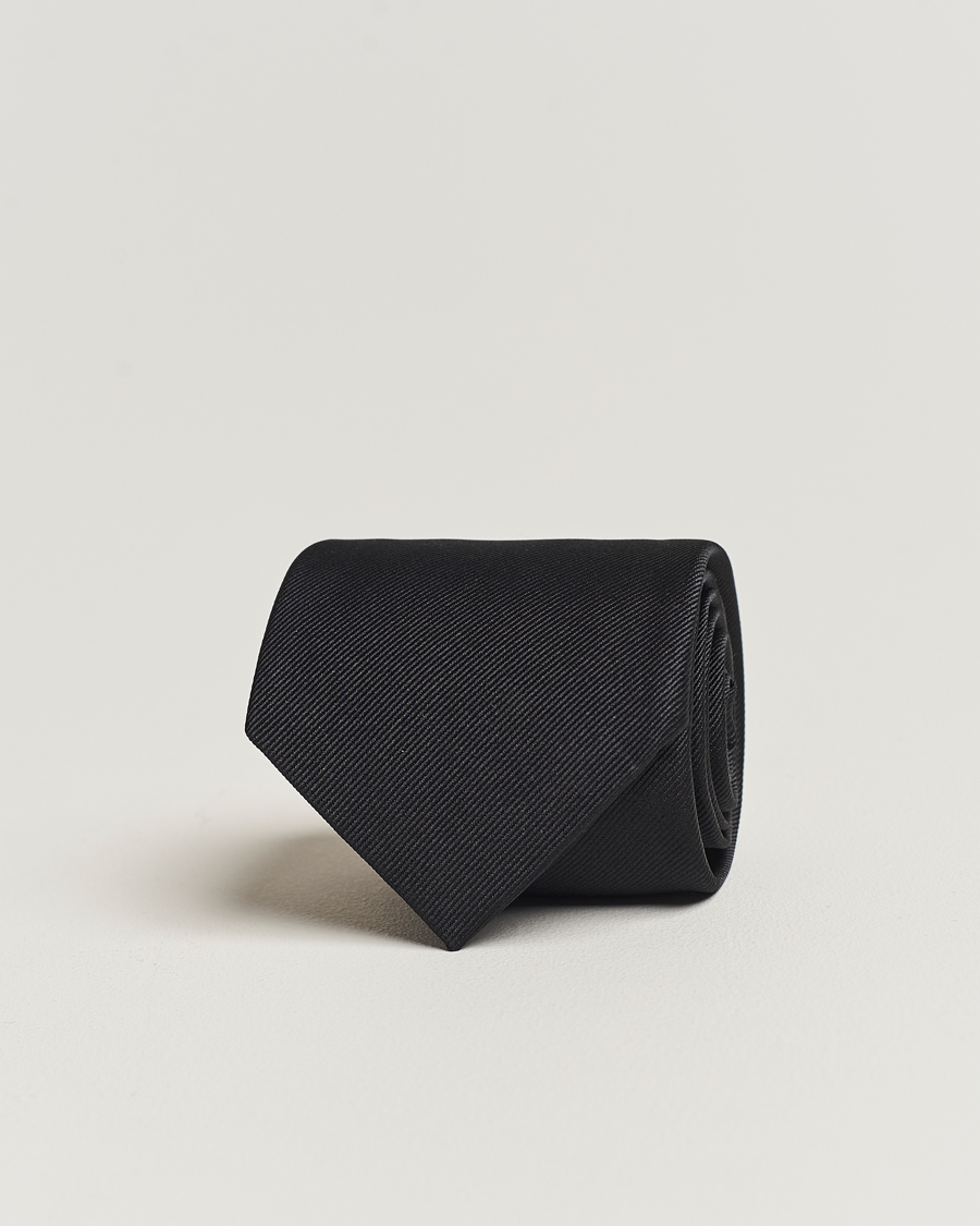 Herre | Slips | Amanda Christensen | Plain Classic Tie 8 cm Black