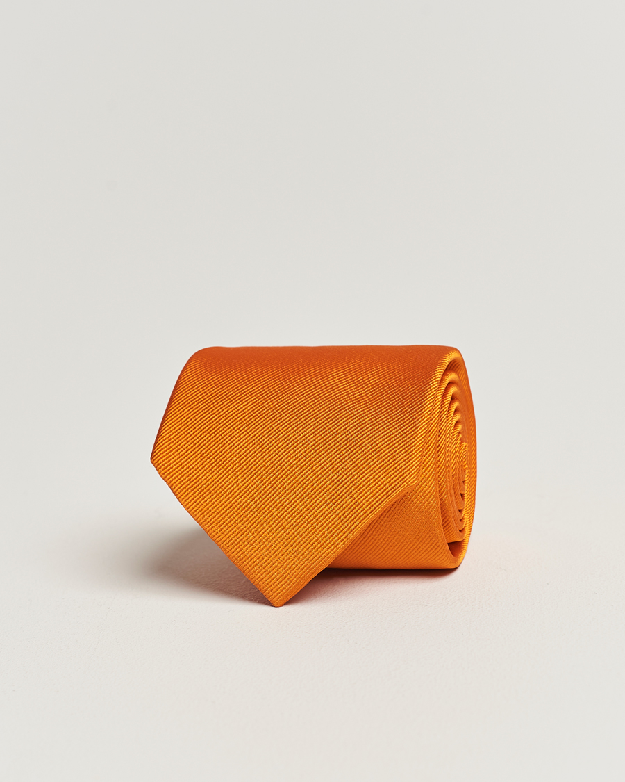Herre | Amanda Christensen Plain Classic Tie 8 cm Orange | Amanda Christensen | Plain Classic Tie 8 cm Orange