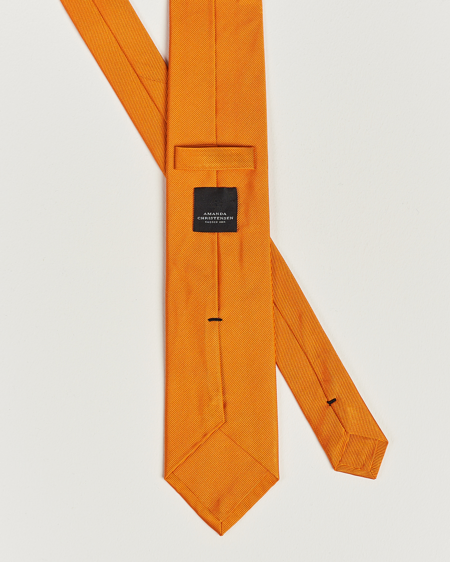 Herre | Amanda Christensen Plain Classic Tie 8 cm Orange | Amanda Christensen | Plain Classic Tie 8 cm Orange