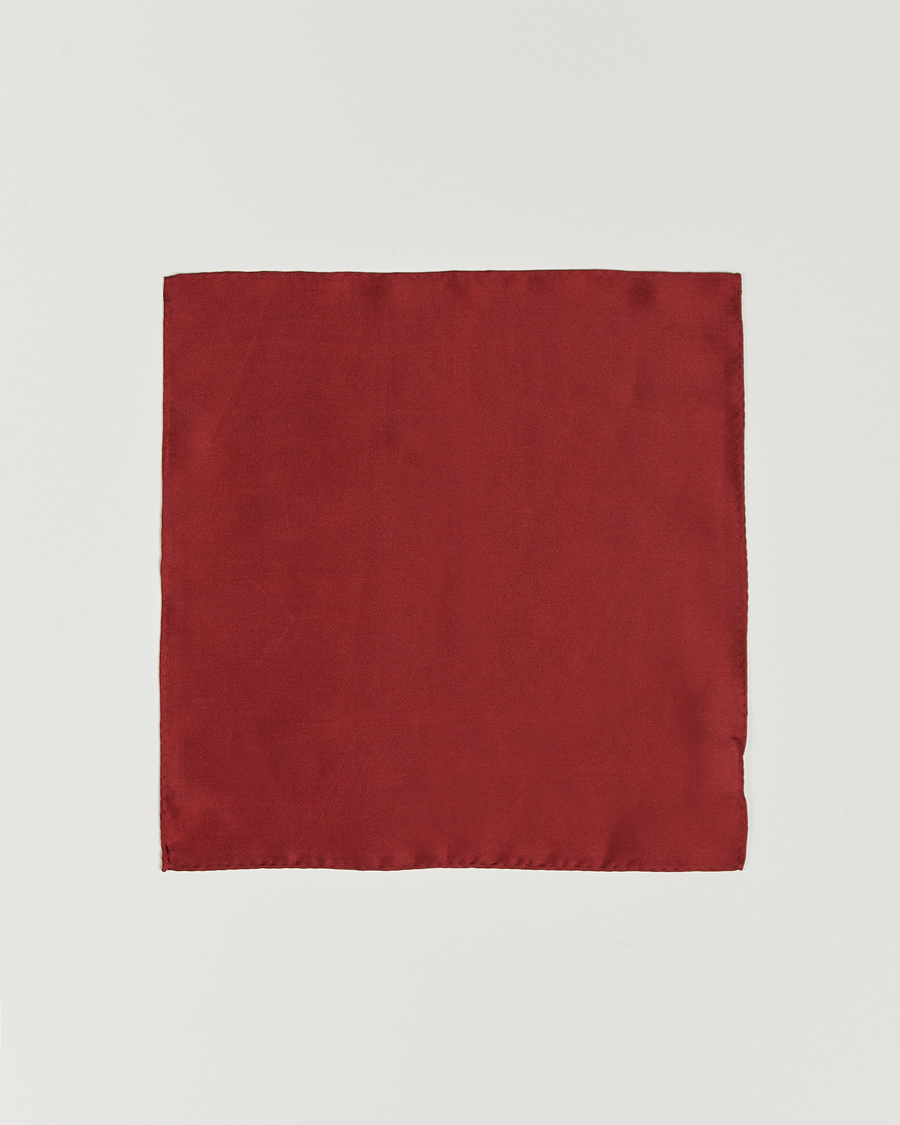 Herre | Lommeklude | Amanda Christensen | Handkercheif Silk Wine Red