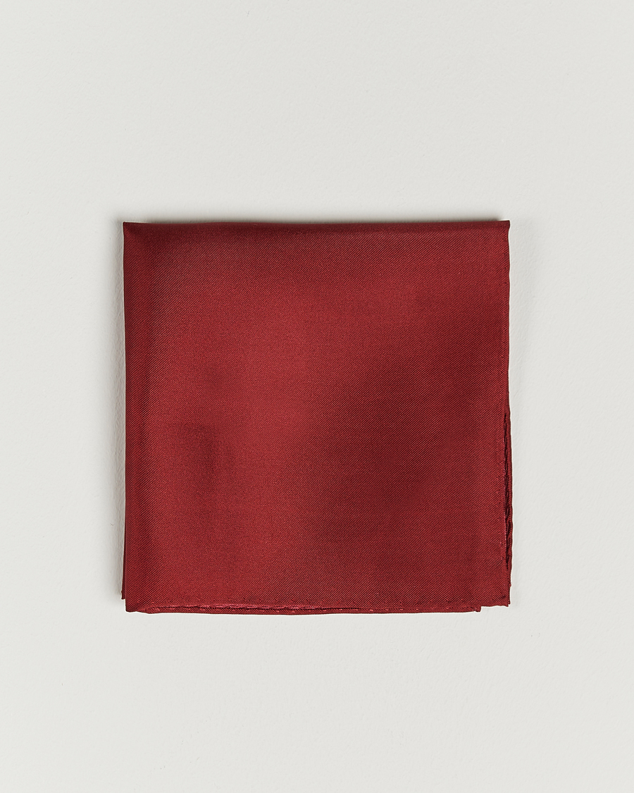 Herre | Lommeklude | Amanda Christensen | Handkercheif Silk Wine Red