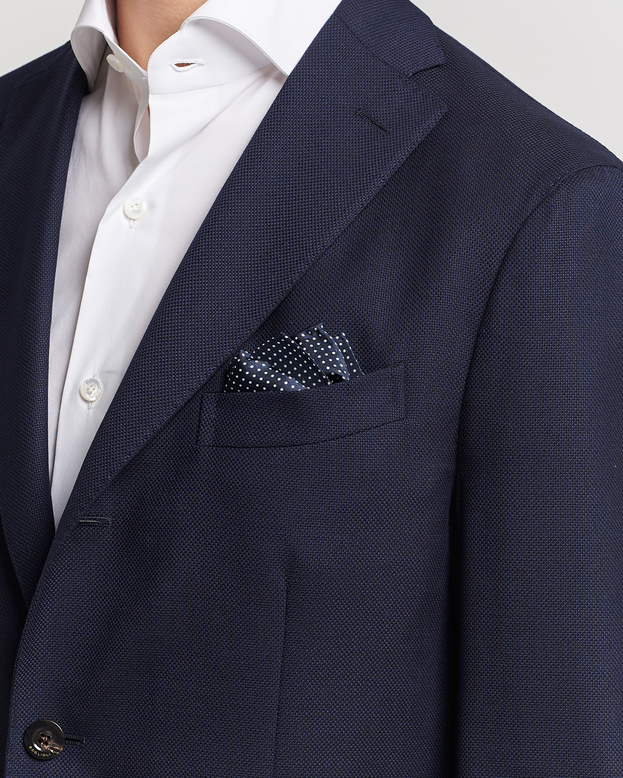 Herre | Amanda Christensen | Amanda Christensen | Handkerchief Dot Silk Navy