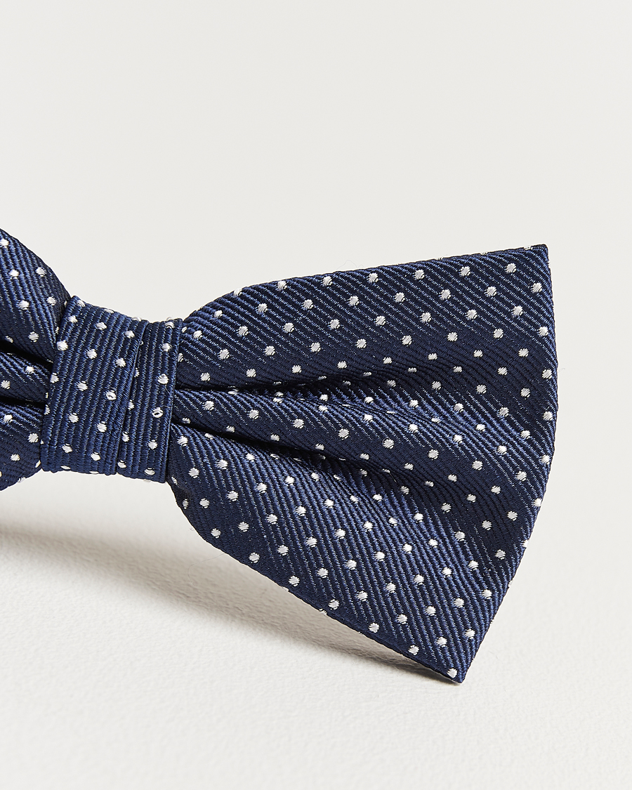 Herre | Amanda Christensen Micro Dot Pre Tie Silk Navy | Amanda Christensen | Micro Dot Pre Tie Silk Navy