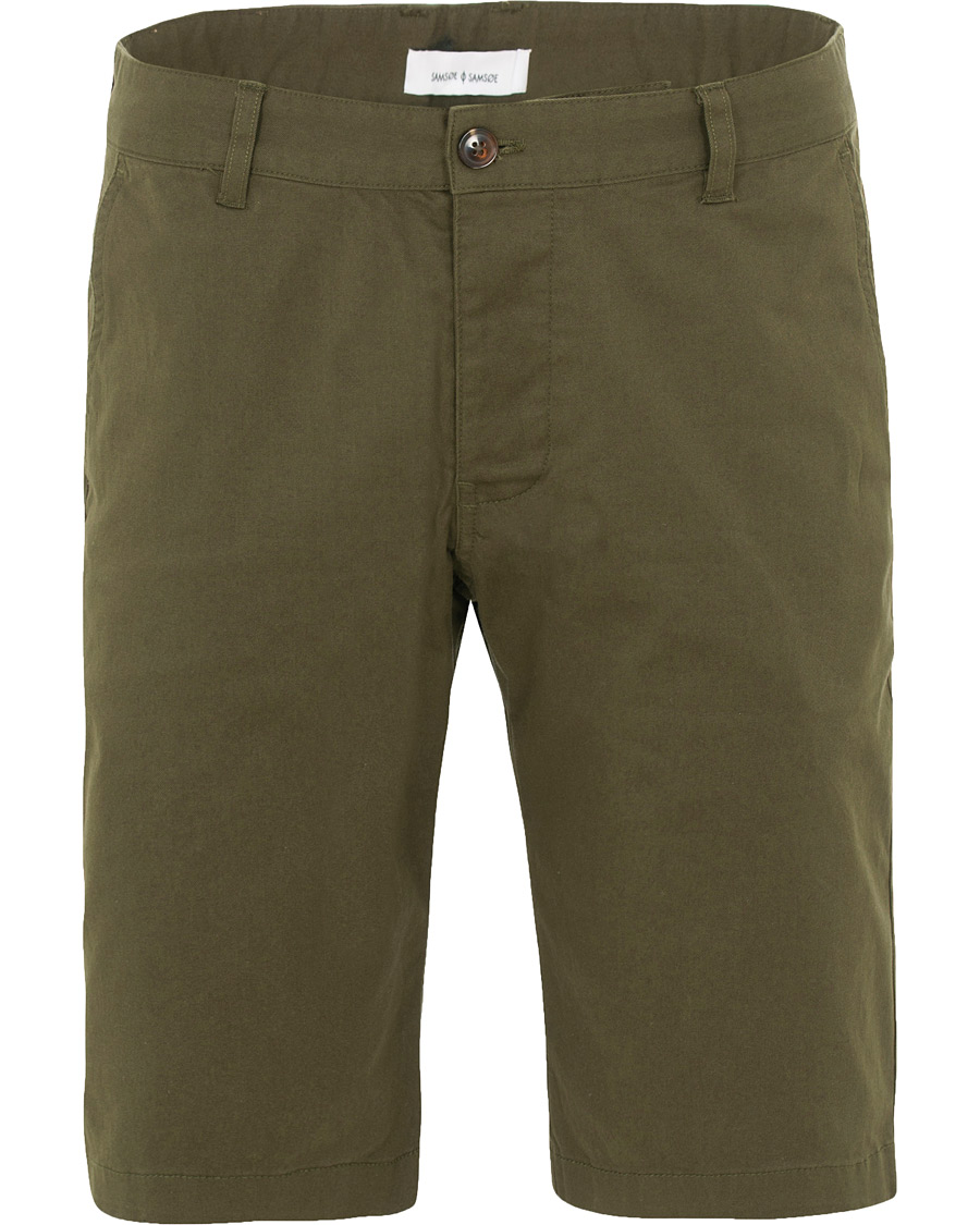 Herre | Shorts | Samsøe Samsøe | Samsøe & Samsøe Balder Cotton Shorts Olive Night