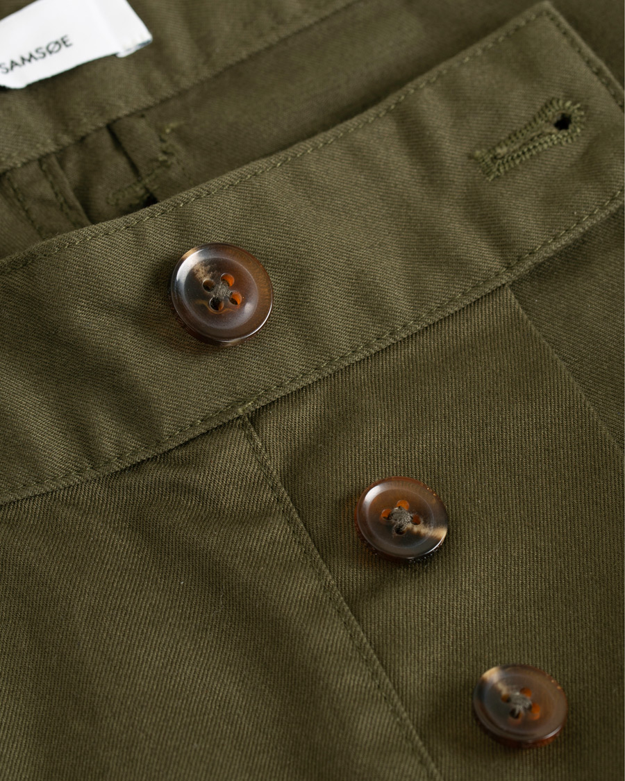 Herre | Shorts | Samsøe Samsøe | Samsøe & Samsøe Balder Cotton Shorts Olive Night