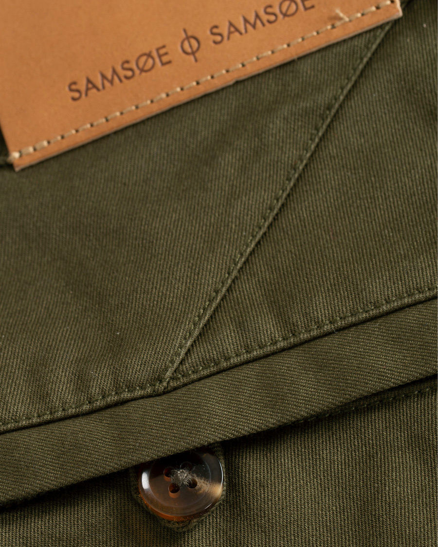 Herre | Shorts | Samsøe Samsøe | Samsøe & Samsøe Balder Cotton Shorts Olive Night