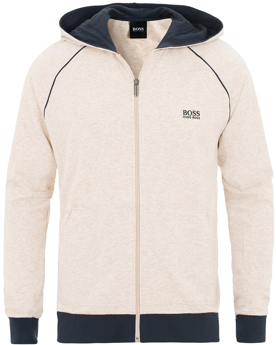 Herre | BOSS Loungewear Full Zip Hoodie Sand | BOSS BLACK | BOSS Loungewear Full Zip Hoodie Sand