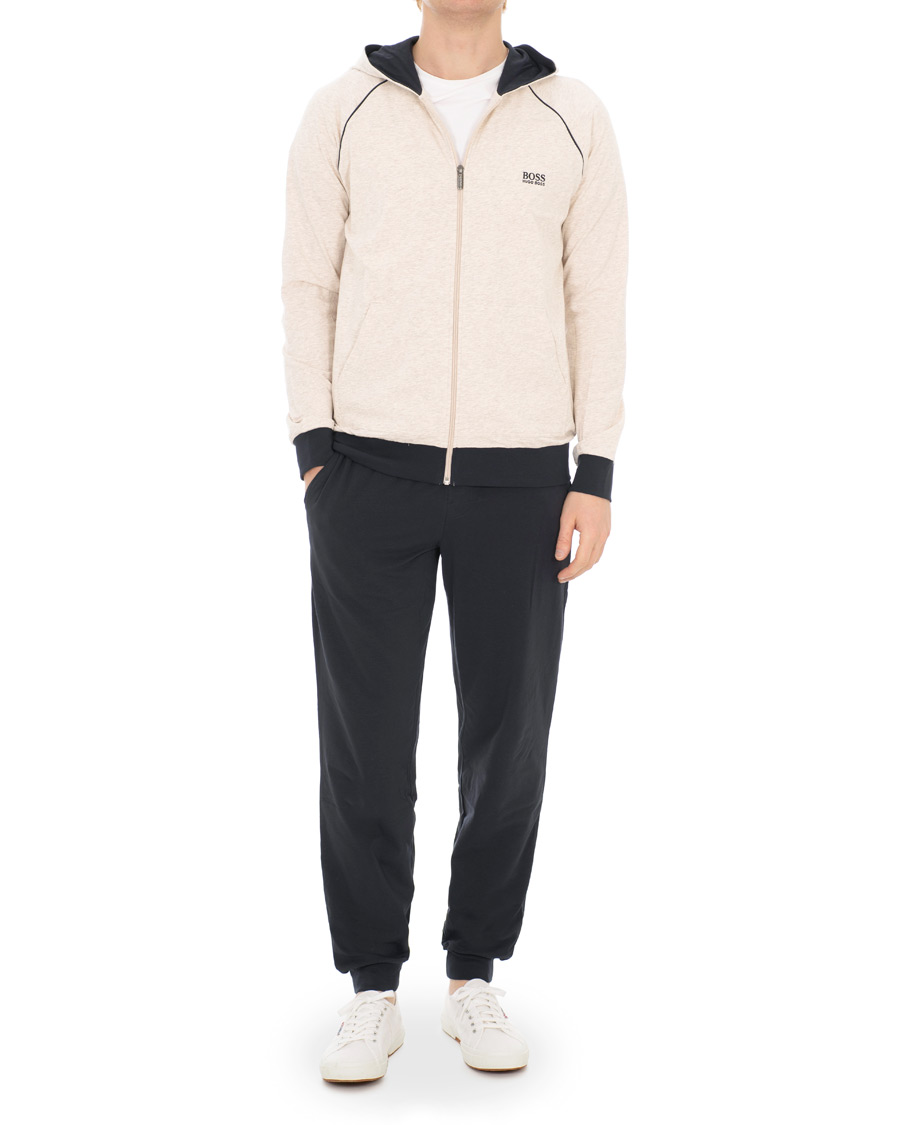 Herre | BOSS Loungewear Full Zip Hoodie Sand | BOSS BLACK | BOSS Loungewear Full Zip Hoodie Sand
