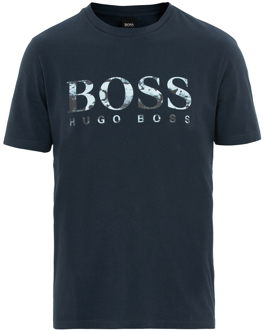 Herre | T-Shirts | BOSS ORANGE | BOSS Casual Tauch Logo Tee Navy