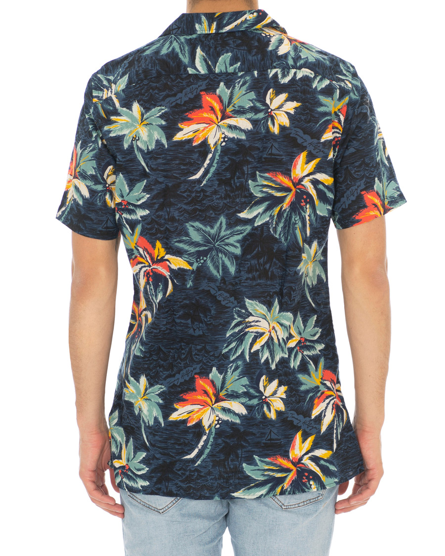 Herre | Skjorter | Tommy Hilfiger | Hawaiian Printed Camp Collar Short Sleeve Shirt Indigo