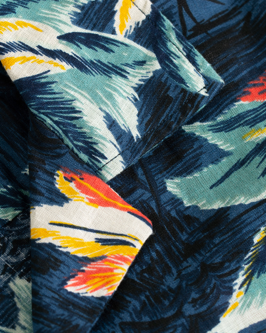 Herre | Skjorter | Tommy Hilfiger | Hawaiian Printed Camp Collar Short Sleeve Shirt Indigo