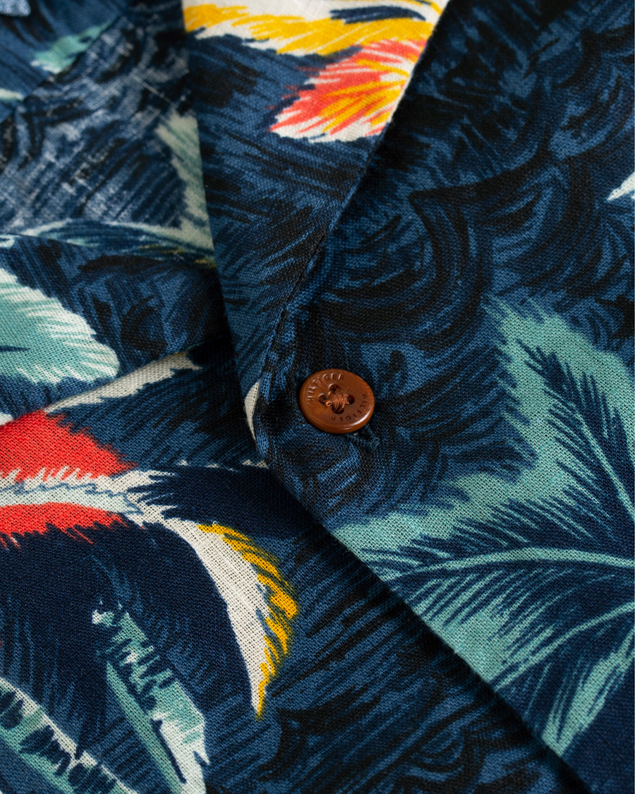 Herre | Skjorter | Tommy Hilfiger | Hawaiian Printed Camp Collar Short Sleeve Shirt Indigo
